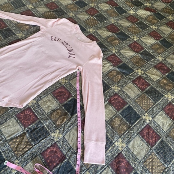 NEW Gap Original Pink Waffle Thermal Knit Blouse Top - Picture 6 of 7